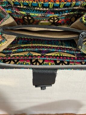SAkRooTS artist print, Crossbody wallet, peace print Boho